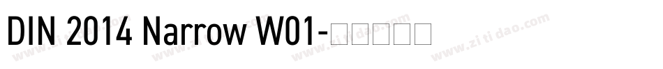 DIN 2014 Narrow W01字体转换